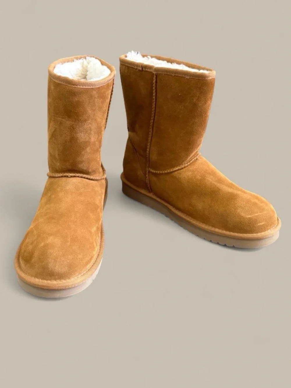 Koolaburra Chestnut Suede Shearling-Lined Winter Boots